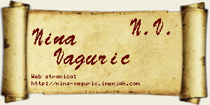 Nina Vagurić vizit kartica